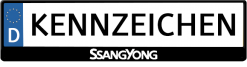 SsangYong-kennzeichenhalter